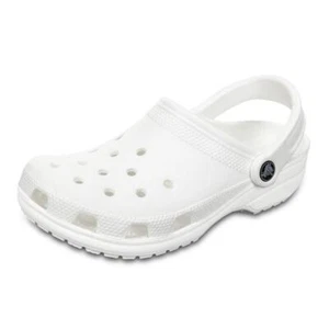 Crocs weiß Unisex Erwachsene klassische Slipper Sandalen ultraleicht wasserfreundlich - Bild 1 von 8