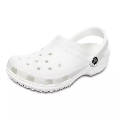 Sandalias Crocs Blancas Unisex Adulto Clásicas Sin Cordones Ultra Ligeras Amigables con el Agua Foto 1 de 4