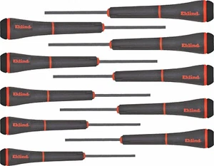 Eklind 10-teiliges SAE Sechskant-Schraubendreher-Set Größen 0,028"-5/32 Zoll Komfortgriff 92300 USA - Bild 1 von 4