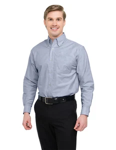 Big and Tall Long Sleeved Oxford Shirt Shirts up to 6XT & 6XB FREE shipping - Picture 1 of 9