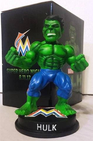 2017 MIAMI MARLINS "HULK" MOVIE MARVEL SPECIAL EVENT SGA BOBBLEHEAD ~ NIB Cover