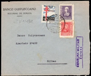 Guipúzcoa - Guerra Civil - Edi o 858+844+866 - Frontal Mat "Zumaya 31/10/38" + - Imagen 1 de 1