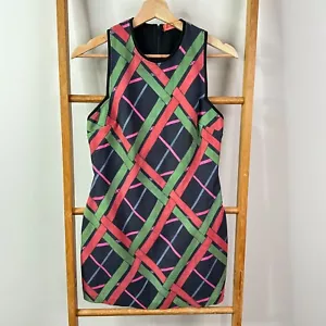 Manning Cartell Dress Womens 8 Black Multicoloured Check Sleeveless Mini - Picture 1 of 11