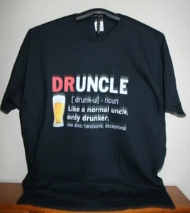 DRUNCLE- Normal Uncle, only drunker- Pilsner Beer Glass T-Shirt - 2XL in Black - Picture 1 of 5