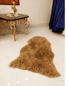 Genuine Sheepskin Rug Natural Real Sheepskin Rug Lambskin Rug Pack of 2 - Picture 1 of 14
