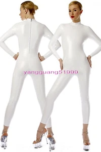 Sexy Women Pvc Tights Body Suit 7 Color Shiny PVC Catsuit Costumes Unisex F417 - Picture 1 of 11