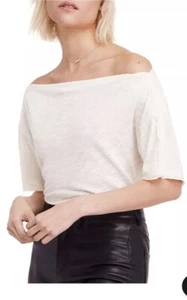 Free People Damen She So Cool Basic T-Shirt, Weiß M - Bild 1 von 1