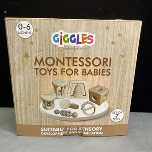 BLUE Wooden Baby Toy & Wooden Baby Rattle, 0-6 Months Wooden Toys, Baby Toys - Picture 1 of 4