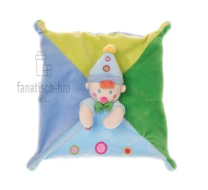 Nicotoy Schmusetuch Kasper Clown blau grün Simba Dickie Harlekin Kuscheltuch - Bild 1 von 3