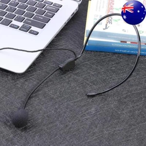 Head Mounted Headset Microphone 3.5mm Wired Mini Condenser Mic for Loud Speaker - Zdjęcie 1 z 8