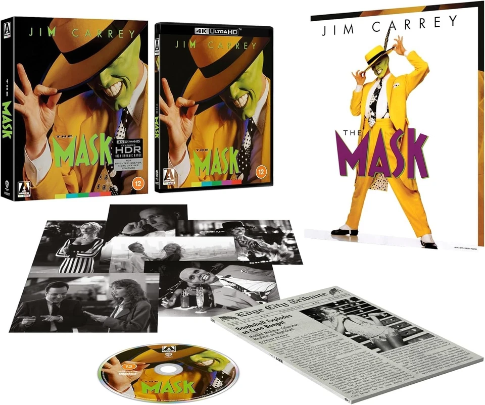The Mask [4K UHD Blu-ray] (1994) Arrow Video UK Limited Edition Jim Carrey Movie - Image 1 of 4