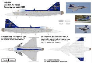 FAB FD48095 1/48 JAS-39C Sweden Air Force  Ronneby Air Base 2019 - Picture 1 of 3