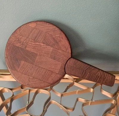 Tabla de cortar y cuchillo de queso piruleta de teca vintage Jens Quistgaard Dansk MCM  Foto 1 de 4