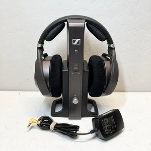 (w/ NEW PADS) Sennheiser HDR 185 Wireless Headphones, with TR-185 Base - Picture 1 of 9