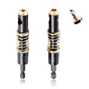 Door Hinge Drill Bit, Self-Centering Hinge Drill Bit Set 2pcs, 1/4 Inch Hex S... - Picture 1 of 5