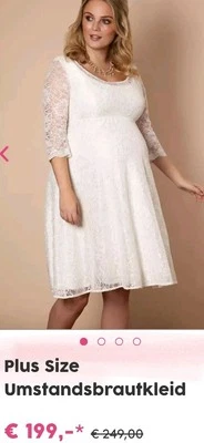 Umstandsbrautkleid Umstandsmode Große Größen Mamarella Tiffany Rose Größe 52 - Bild 1 von 4