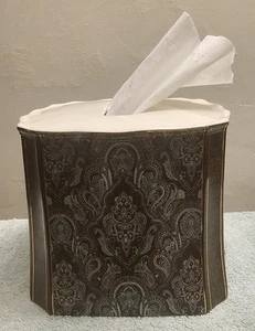 Vintage Royalton Croscill Keramik Tissue Box Abdeckung Badezimmer Akzent - Bild 1 von 5