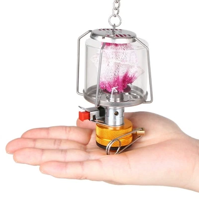 MARKENLOS Outdoor Camping Gas Lantern Piezo Ignition Mini Gas Tent Lamp Light With 3