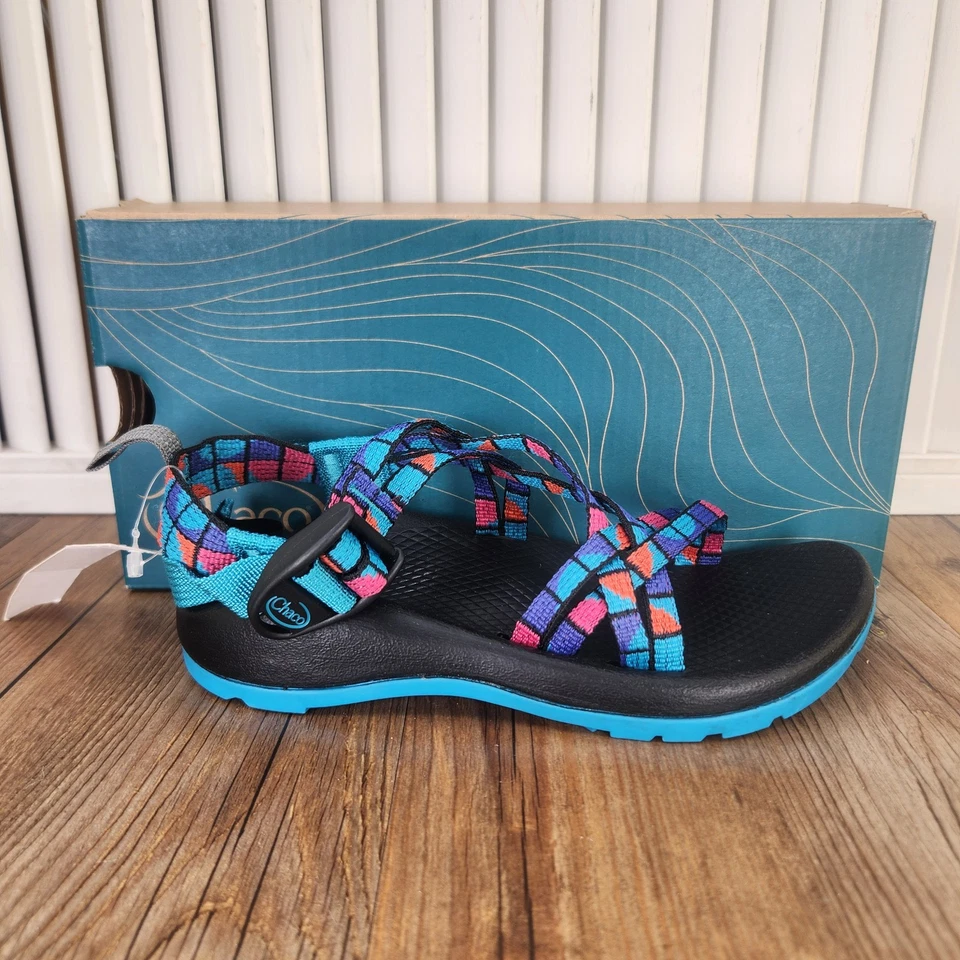 Chaco ZX/1 Ecotread Water Sandals Youth 6M/37 Hiking Beach Strappy Teal J180264