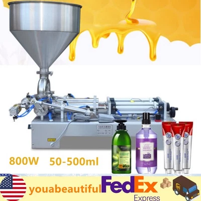 Liquid Paste Filling Machine Pneumatic Bottle Piston Filler 1-30 bottles/min USA - Image 1 of 4