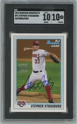 Stephen Strasburg 2010 Bowman Prospects SGC 10 #BP1 Washington Nationals Foto 1 de 3