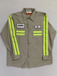 Camisa de trabajo Reed Hi Vis XL bronceado claro reflectante uniforme industrial #B08 - Imagen 1 de 5