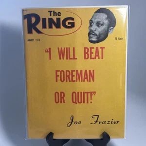 The Ring Magazine August 1973 Joe Frazier Cover No Label VG I will Beat Foreman - Picture 1 of 9