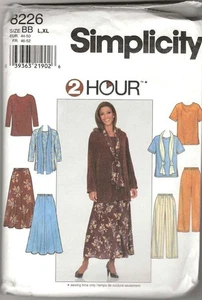 Pattern Simplicity Sewing Misses Top, Skirt, Pants, Scarf Sizes L-XL VINTAGE NEW - Picture 1 of 2