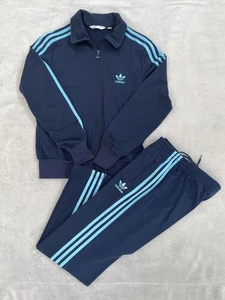 adidas Originals Herren Trainingsanzug L Jacke M Hose Navy Trefoil 3-Streifen 2010 - Bild 1 von 22