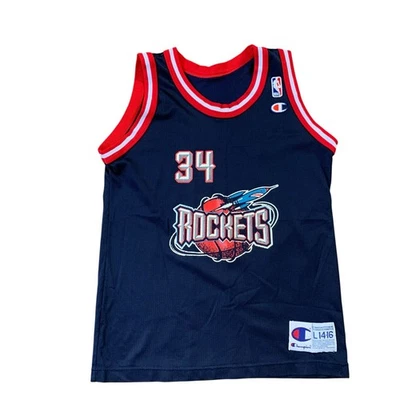 Houston Rockets Hakeem Olajuwon #34 Vintage Jersey - Youth Large - Image 1 of 3