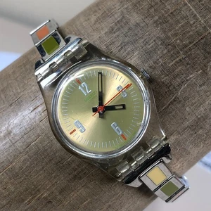 Swatch Swiss Women AG2005 Multi Color Bracelet Quartz Analog 23mm Watch 7" - Picture 1 of 12