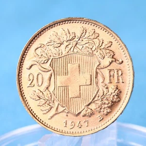Schweiz 20 Franken 1947 B Vreneli * 6,45 Gramm 900 Gold * VZ - Bild 1 von 2
