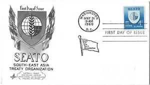 8 '60 FDCs SEATO SC#1151, Employ Handicapped 1155, Honoring Woman 1152 - Picture 1 of 8
