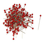 Sewing Pins Red Head Pins Straight for Dressmaker Jewelery Decoration