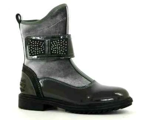 Botines Lelli Kelly Infantil Niñas Reino Unido 11 UE 29 Cathrine Gris Cuero y Terciopelo - Imagen 1 de 7