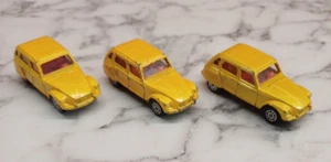 Corgi Juniors Citroen Dyane Car Gold/Mustard Colour Vintage Diecast (3 cars) - Picture 1 of 3