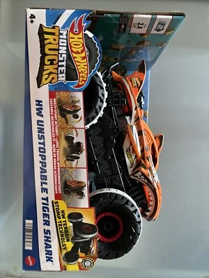 Hot Wheels RC Monster Truck  1:15 2.4GHZ 4WD 30M Range Tiger Shark - Immagine 1 di 4