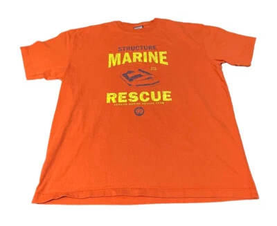 Мужская футболка Vintage Structure Marine Rescue оранжевая размер средний - Изображение 1 из 4
