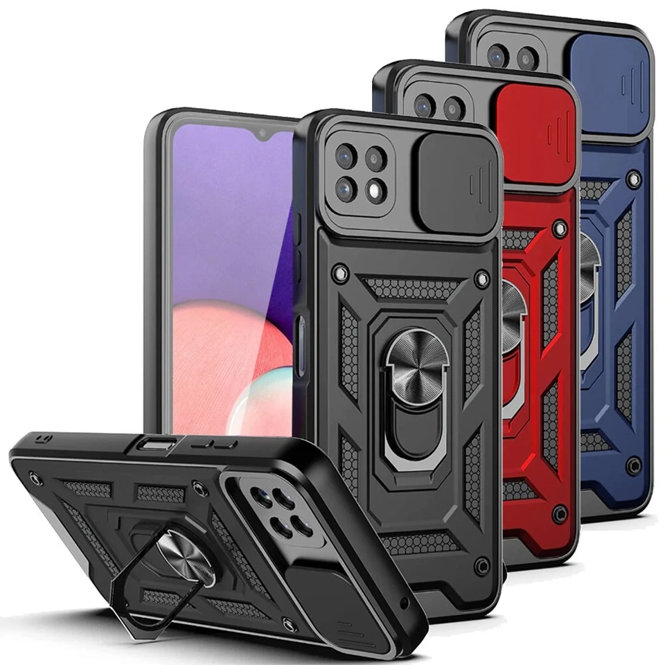 Samsung Galaxy A22 5G TPU Case w/ Kickstand Ring Holder Slide Camera Cover - Image 1 of 1