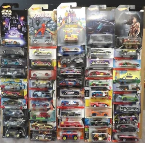 Hot Wheels Character Cars Star Wars Beatles Avengers Muppets Batman 60 cars - Picture 1 of 13