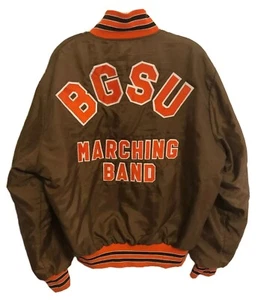 Bowling Green BGSU Falcons Vtg Marching Band Satin Jacket - Men’s Large - Picture 1 of 12
