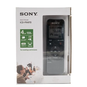 Sony ICD-PX470 4GB Stereo Digital Voice Recorder Built-in USB - Distressed Box - Bild 1 von 10