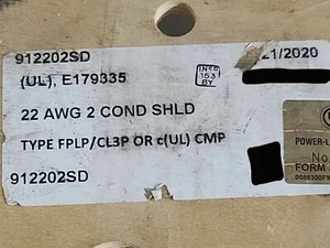 Advanced Digital 912202SD 22/2C Plenum Shielded Security/Alarm Cable White/100ft - Picture 1 of 7