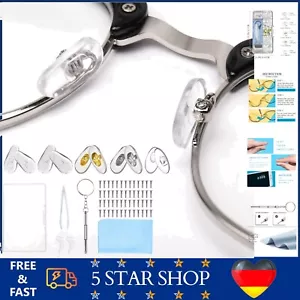 Brillen Reparatur Set Nasenpads Schrauben Set Weiß 25 Paar Silikon mit Pinzette - Bild 1 von 9
