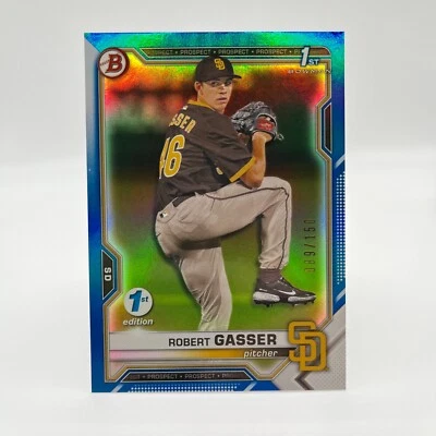 2021 Bowman Draft 1st Edition Blue Foil /150 Robert Gasser #BD-135 - Image 1 of 2