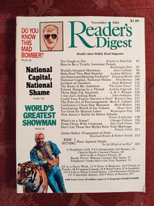 Readers Digest November 1989 Unabomber Alan Doelp Andrew Hilburn Fred Barnes - Picture 1 of 1