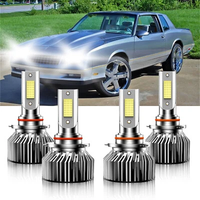 For Chevrolet Monte Carlo 1995-2005 LED Headlight High Low Beam Bulbs 9005 9006 - Image 1 of 4