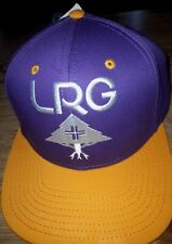MENS LRG LIFTED RESEARCH GROUP PURPLE YELLOW SNAPBACK HAT ADJUSTABLE CAP