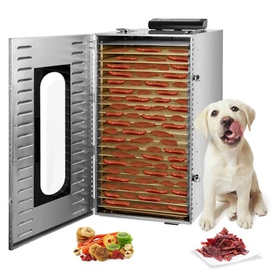 LIONCHO 24H Setting 20 Trays Food Dehydrator Machine 304 Stainless Steel Commercial