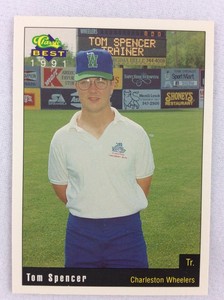 1991 Charleston Wheelers-Classic BEST Baseball Card-Tom Spencer